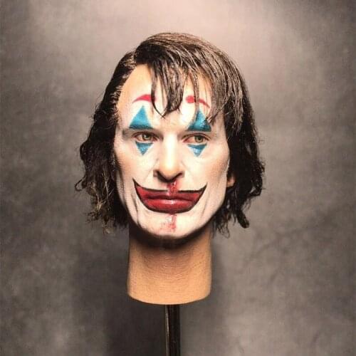 1/6 Male Clown Hair Transplant Head XT001 JK02 Joker Head Sculpt Fit 12'' Action Figure Body