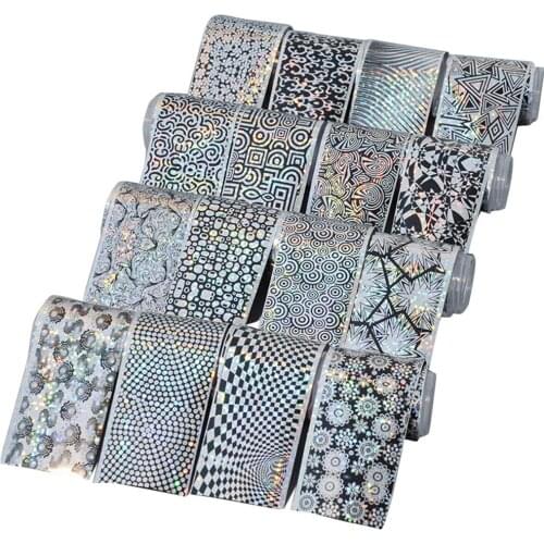 16Pcs/Set Laser Starry Sky Nail Foil Nail Art Transfer Sticker DIY Manicure Tool