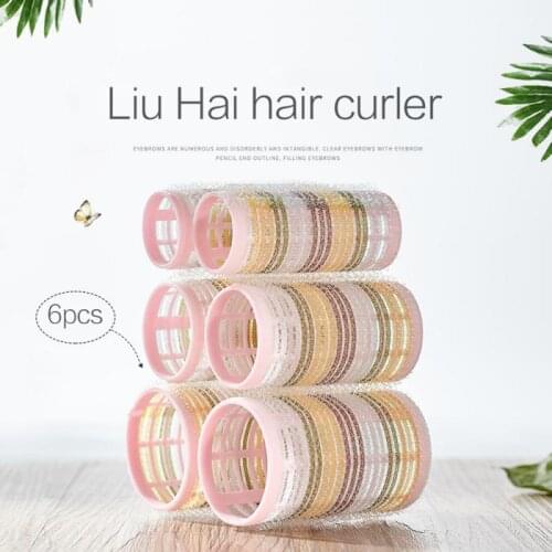 6pcs Air Liu Hai Hair Curler Not Easy To Fall Off Not Damage Hair Light Durable Simple Operation Curly Natural Simple Hair Roll