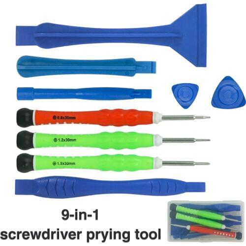 9PCS Universal Dual End Metal Spudger Set Prying Plastic Crowbar Open Tool Kit for iPhone Laptop Tablet iPad PC Repair