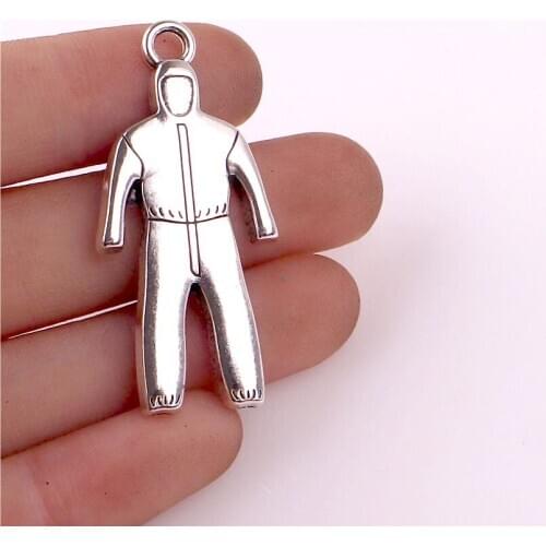 9pcs/Bag Handmade Humanoid Pendant Antique Silver Plated Charms DIY Accessories Pendant For Jewelry Making 24071