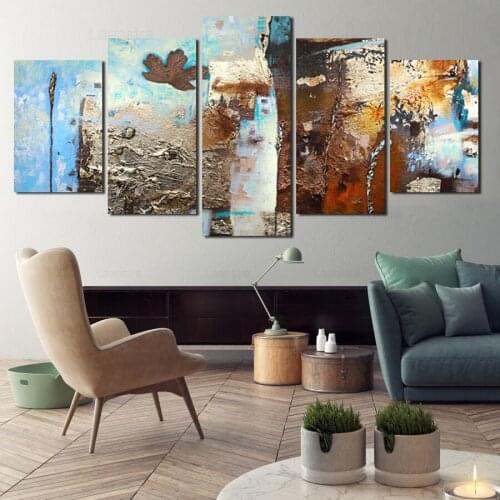 Abstract Art Painting Series After The Rain Sky and Clay Decoration Painting Living Room Five Piece Set Living Room Canvas Paint