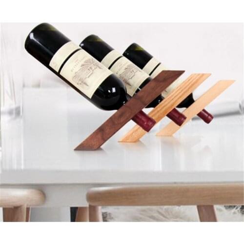 Balance fulcrum Wooden Wine Bottle Holders Creative Practical Living Room Decorative Cabinet Red Wine Display Storage Racks