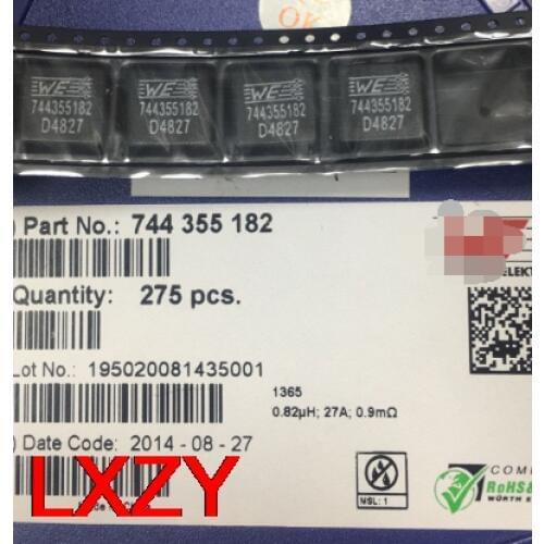 Free Shipping 10PCS/lot 744355182 820NH 0.82UH 35A 12.8*12.8*6.2MM W E high current inductance