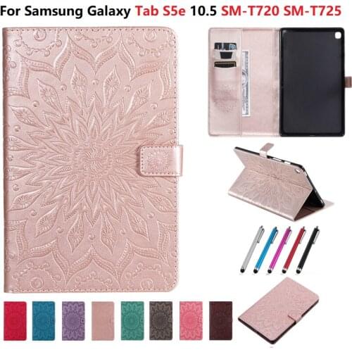 Rose Gold Flip Case For Samsung Galaxy S5e 10 5 Fundas T720 T725 10.5 inch 2019 Tab S5e Cover Tablet Stand Shell SM-T720 SM-T725