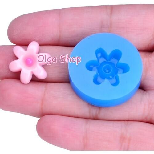 HYL158 18.8mm x 18.3mm Flower Silicone Mold Fondant Cake Decoration Candy Resin Clay Earrings Necklace Craft Soap Candle