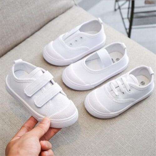 Baby kids shoes for girl children canvas shoes boys 2019 new spring summer girls sneakers white fashion toddler shoes