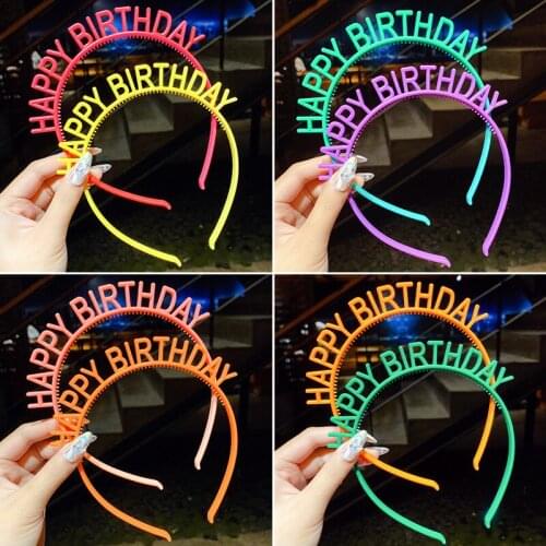 Childrens happy birthday letter headband party funny photo props hairpin girl headwear accessories