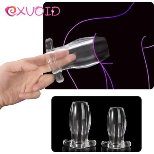 EXVOID Hollow Anal Plug Butt Expansion Sex Toys for Women Butt Plug Anus Dilator Transparent Enema Adult Products