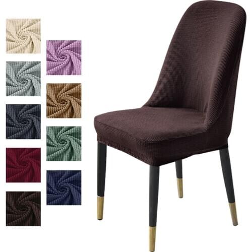 Polar Fleece High Back Chair Cover Stretch Washable Dining Chairs Covers Slipcover Office Chair Covers Christmas Home Hotel