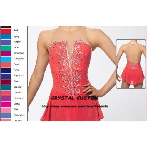 Crystal Custom Figure Skating Dress Girls New Brand Ice Skating Clothes For Competition DR4671