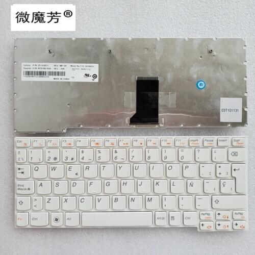 NEW Spain SP keyboard for LENOVO IdeaPad S10-3S S10-3 S100 U160 U165 M13 E10-30 White laptop keyboard