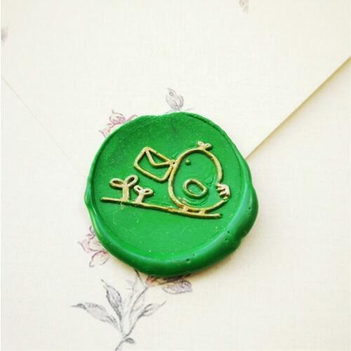 Envelop cute Postman bird wedding gift wax stamp packing Retro Wood Stamp Sealing Wax Seal Stamp Wedding sealing Stamp wax seals