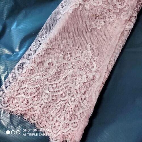High quality wide 35CM eyelash lace accessories handmade DIY clothing veil wedding fabric