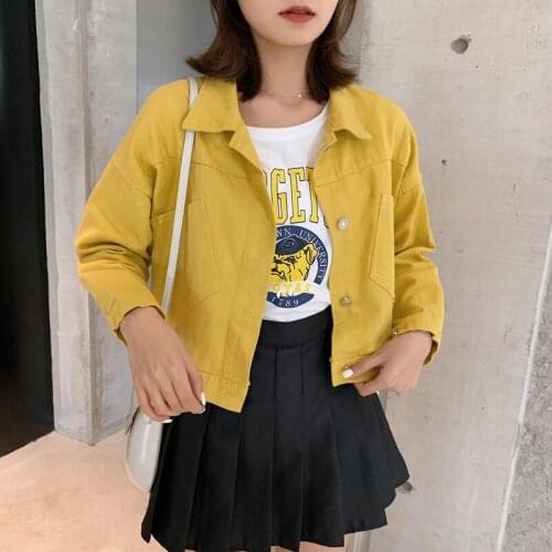 GUUZYUVIZ Autumn Winter Solid Denim Jacket Casual Blouson Jean Fourrure Femme Big Size Women Jackets