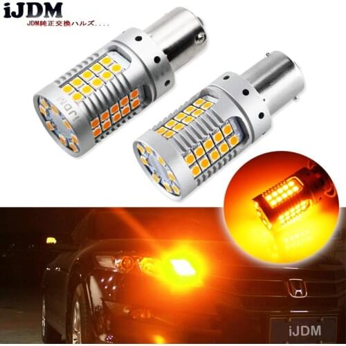 IJDM Canbus Error Free BAU15S LED No Hyper Flash Amber Yellow 3030 LED 7507 BA15S 1156 LED Bulbs For car Turn Signal Lights ,12V