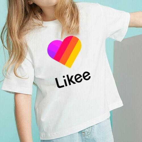 Likee 2020 Summer Popular Kids T Shirts Likee App Child T-shirt New Cotton Baby Boys Girls Short Sleeves Tee Tops for Children
