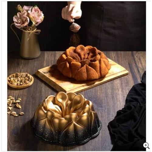 LİNANCA Spoon Granite Casting Cake Mold Gold 26 cm FREE SHİPPİNG