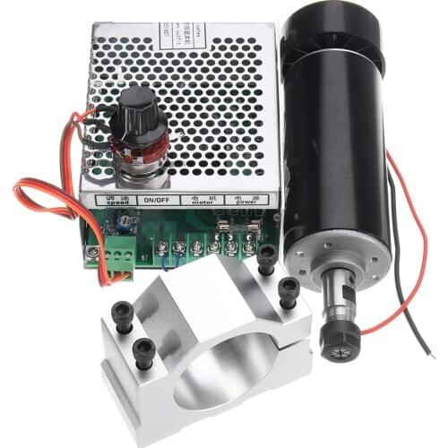 ER11 Chuck CNC 500W Spindle Motor with 52mm Clamps and Power Supply Speed Governor