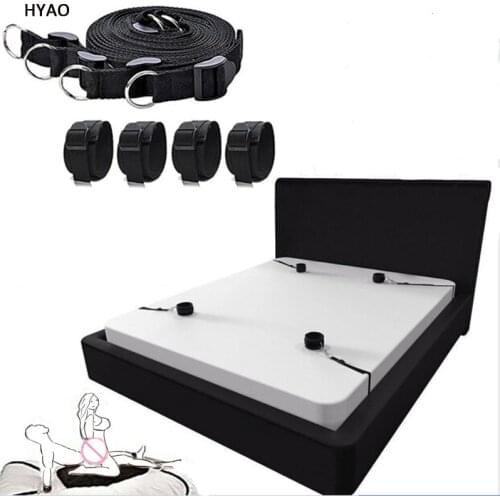 2021 Adult Sex Products Erotic Bondage Set Bed Games BDSM Women Handcuffs Ankle Cuff Sex Toys Sex Swing Sex Furniture