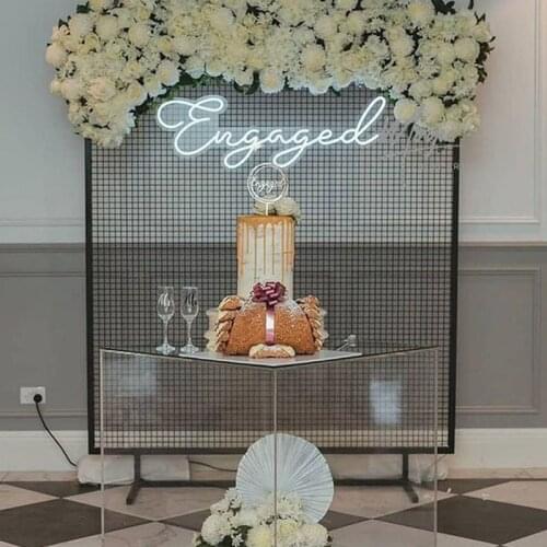 OHANEONK Custom Engaged Neon Sign Light for Wedding Decoration Bedroom Home Wall Decor Marriage Party Gift Drop Shipping