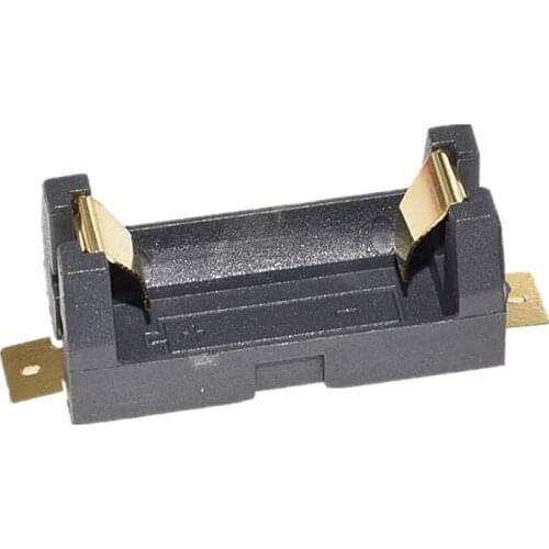 Single SMT SMD 1/2AA 14250 Lithium Battery Cell Holder Button Batteries Storage Box Case Cover with Pins