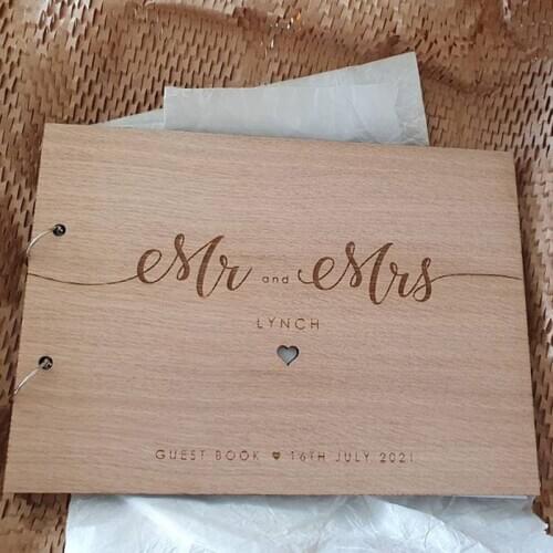 Personalized Wooden Guest Book Wedding Scrapbook Album Guest Book Rustic Guestbook, Wooden Little love guest book wedding