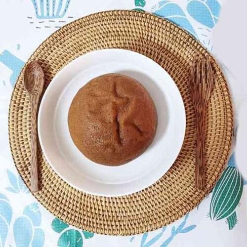 Rattan Woven Placemats Table Mats Non Slip Heat Resistant Place Mat Wicker Placemat Trivets for Hot Dishes Round 40cm