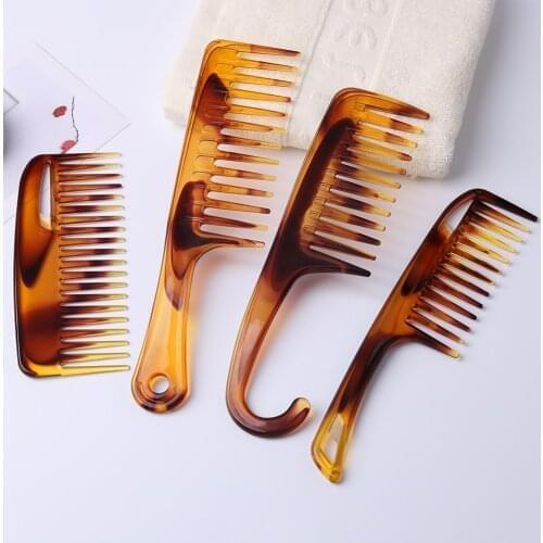 Pro Salon Hair Care Styling Tool Men Oil Head Hair Comb Plastic Wide Tooth Hair Brushes Girls Ponytail Combs