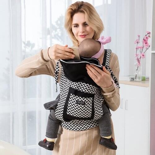 Adjustable Baby Wrap Carrier Soft-structured Front Facing Newborn Carrier Stylish Comfortable Sling Backpack Pouch Wrap For Baby