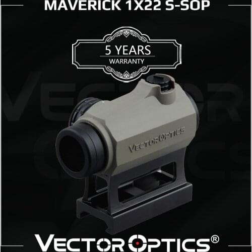Vector Optics Maverick 1x22 SOP Rubber Cover Red Dot Scope Hunting Reflex Collimator Sight For Real Firearms .223 7.62 & Airsoft