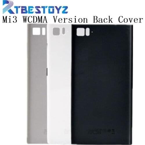 RTBESTOYZ High Quality New Black Sliver White Back Battery Door Housing Cover For Xiaomi Mi 3 M3 Mi3 WCDMA Version