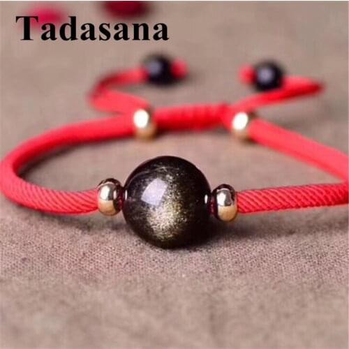 Handmade Red Thread Amulet Natural Stone Bracelet Men Women Accessories Obsidian Red Bracelet For Lover Friendship Wholesale