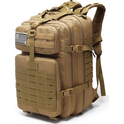 NANCY TINO Outdoor Backpack 55L Capacity Molle System Tactical Bag Hiking Climbing Waterproof Camping Accessories Camouflage