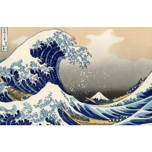 Custom Photo off Kanagawa Hokusai Murals 3D Self Adhesive wallpapers background living room Sofa bedroom decorate Waterproof