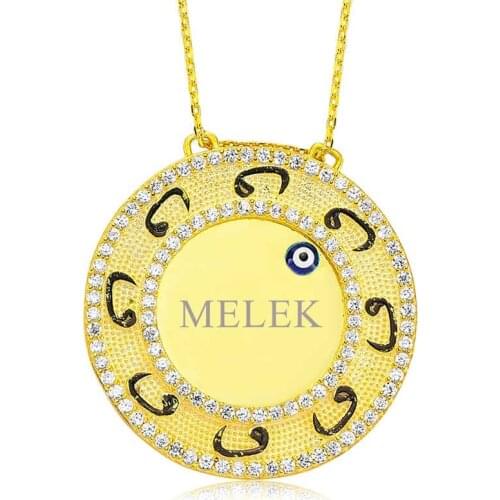 Silver Vav Personalized Is Lady Necklace