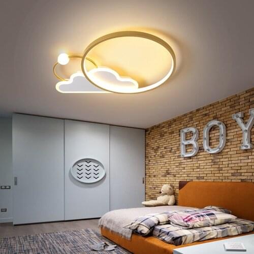 Modern Simplicity LED ceiling lighting bedroom Childrens room home pink gold blue iron Acrylic Indoor Lighting cloud shape Lamp