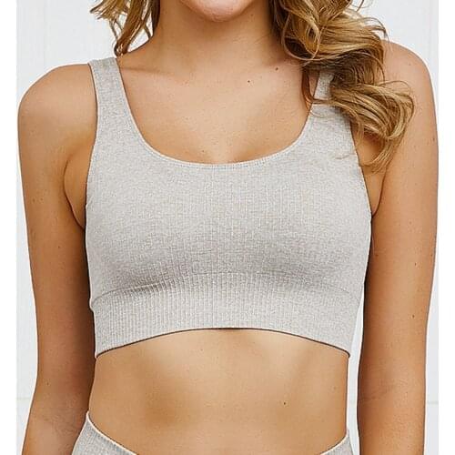 LANTECH Sports Bra Yoga Sportswear Push Up Joggings Running Top Training Women Fitness Gym Bra Seamless Workout Yoga Activewear