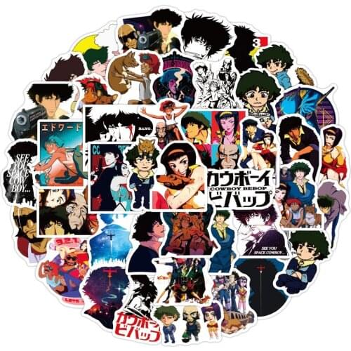 10/30/50PCS Anime Cowboy Bebop Stickers Waterproof Motorcycle notebook Luggage Suitcase Graffiti DIY Sticker kids toy