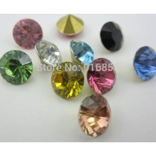 Free shipping SS28 About 6.0-6.2mm Multi 144pcs Resin rhinestones Pointback,Resin Stones Pointed back for DIY Decoration