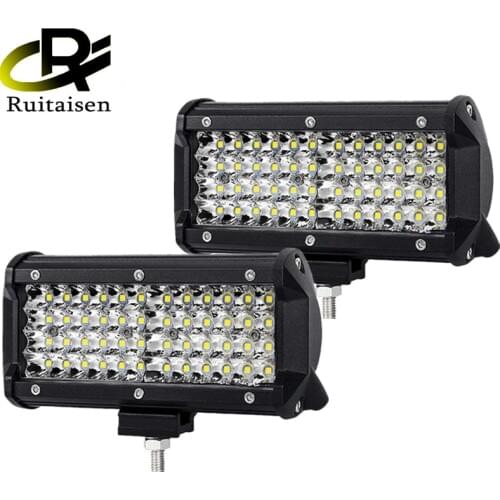 RUITAISEN 7 Inch 144W Combo Led Light Bars Spot Flood Beam for Work Driving Offroad Boat Car Tractor Truck 4x4 SUV ATV 12V 24V