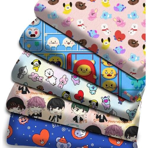50*145cm Cartoon Printed Polyester Cotton Fabric for Tissue Sewing Quilting Fabrics Needlework Material DIY Handmade,c19763