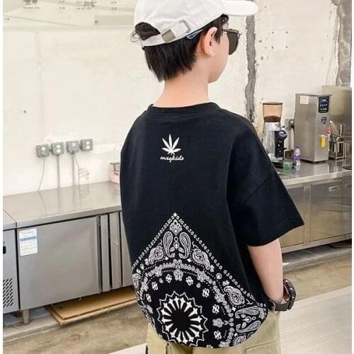 Boys Tops Multicolor Boy and Girls Children Clothes Big Kids Short-sleeve T Shirt Summer Fashion