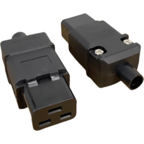 Universal 250V 16A Standard IEC320 C19 AC Electrical Power Cable Cord Connector PDU Removable socket plug