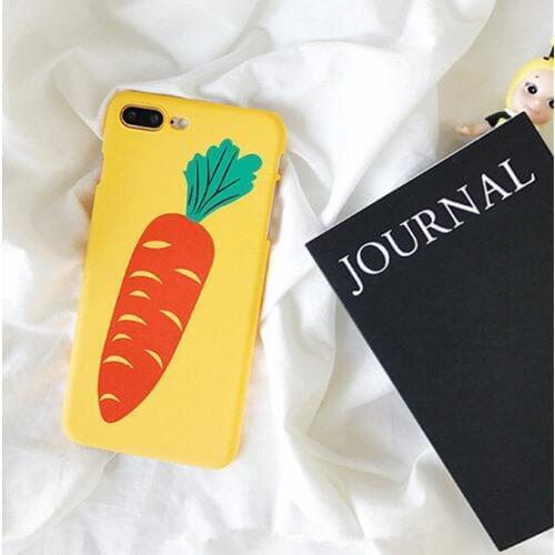 Funny Cute Phone Case For iphone 6S 6 7 8 Plus Cases For iphone 5/5s Cover Cartoon Creativity Lovely Carrot hard back covers