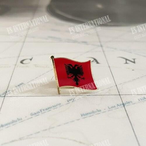 National Flag Metal Lapel Pin Flag albania