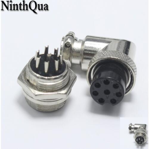 1set GX16 8 Pin Male & Female Diameter 16mm Wire Panel Connector GX16 8Pin PCB Connector Aviation Socket Plug