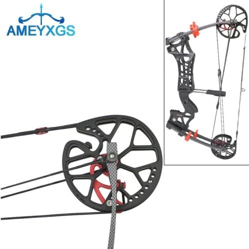 1pair Archery Compound Bow Pulley Aluminum Alloy for 30-60 LBS Compound Bow Outdoor Sports Hunting Practice Shooting Accessories