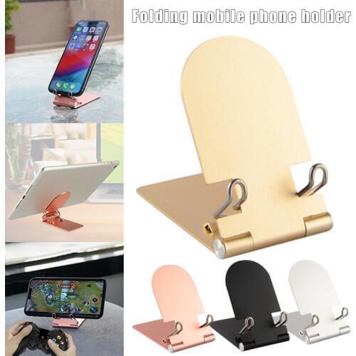 2 Pcs Mobile Phone Holder Folding Bracket Stand Aluminum Alloy Anti-slip for Home New Arrival