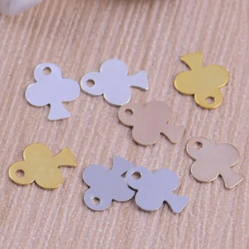 20pcs/lot zhu ru 8.8*7.2mm Cartoon green plant trees Charm fit Poker Flower Plum Blossom Bracelets DIY Jewelry Girlfriend Gift